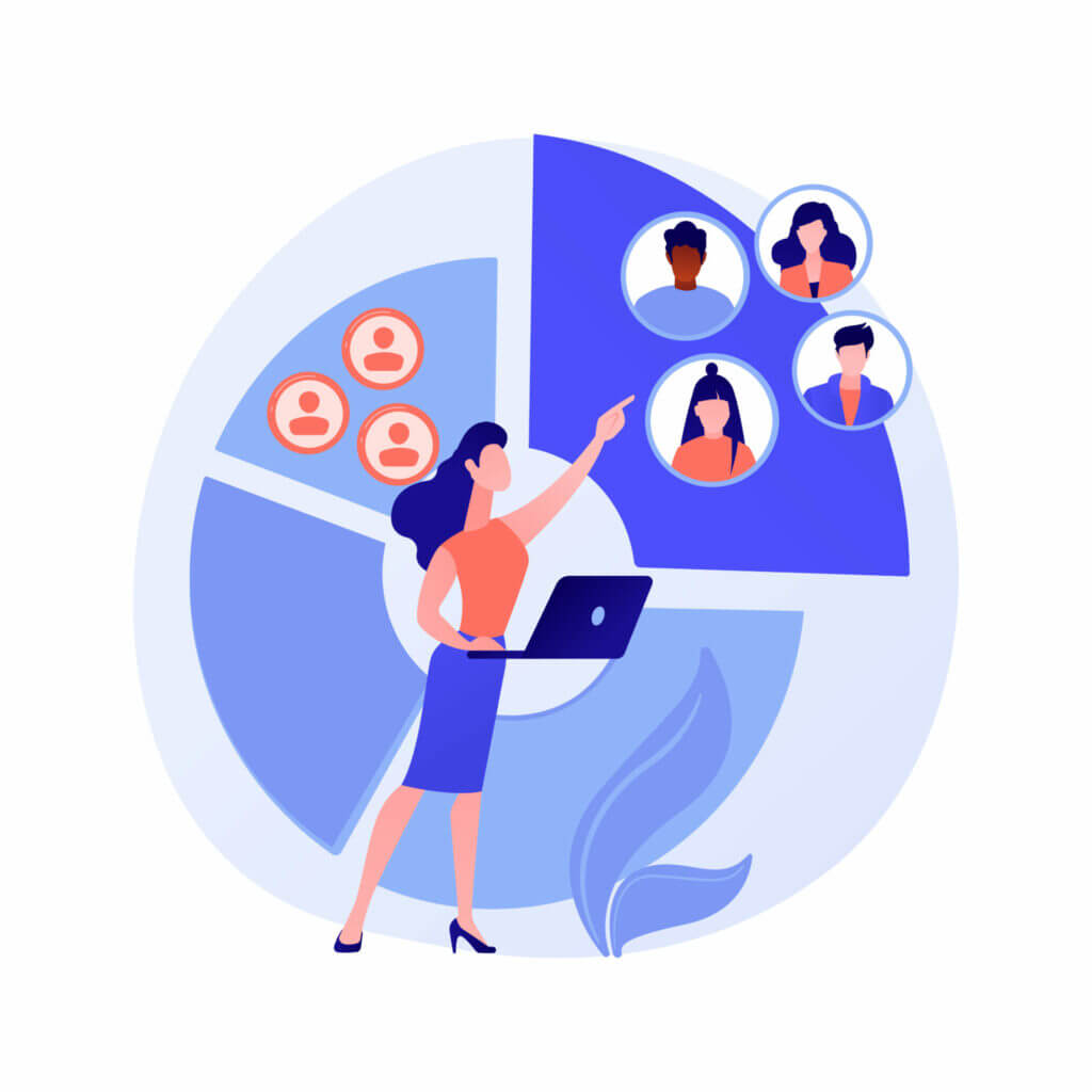 Audience Segmentation Abstract Concept Vector Illustration.