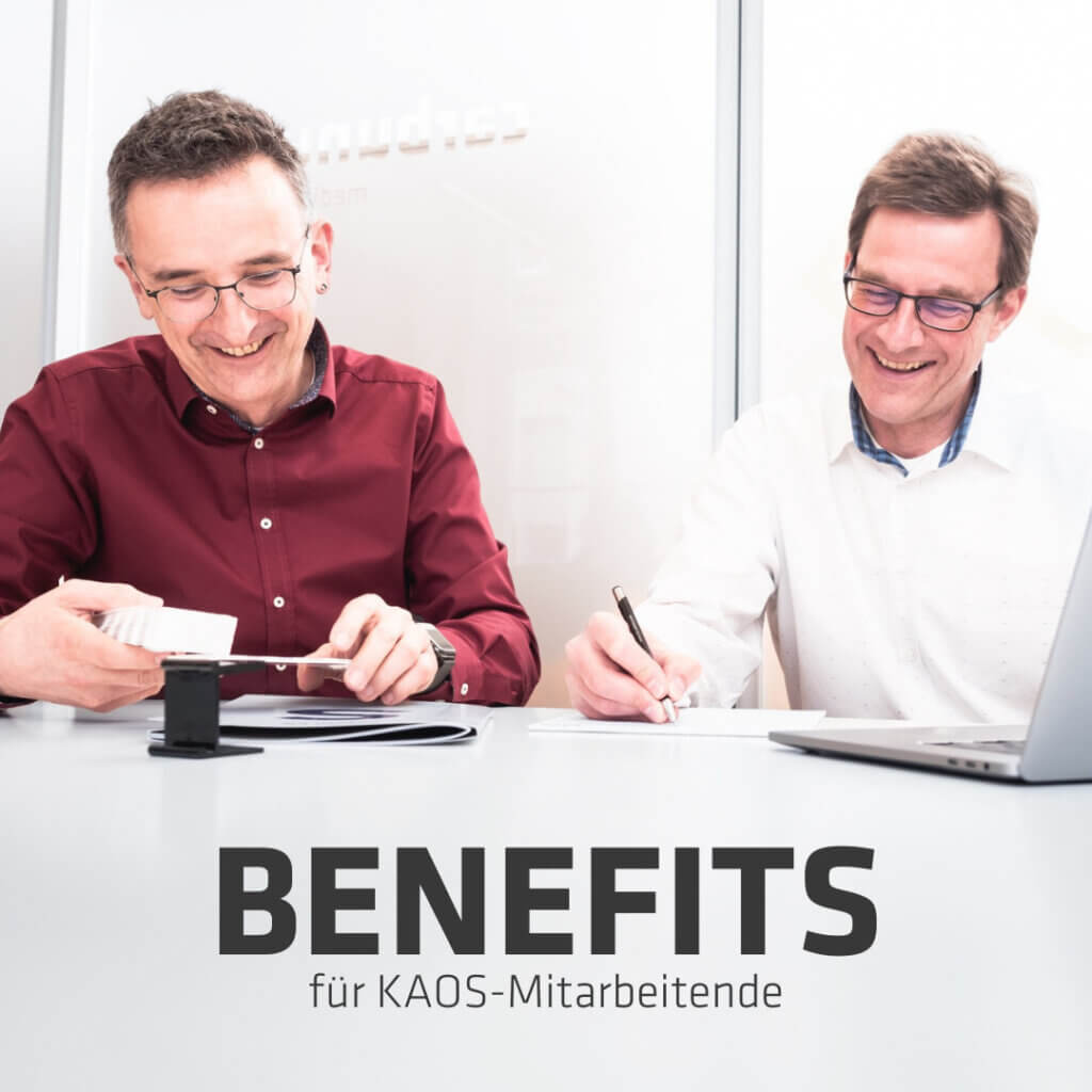 Cover Social Media Post benefits für KAOS-Mitarbeitende