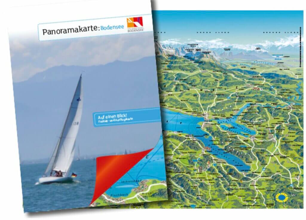 Panoramakarte Bodensee