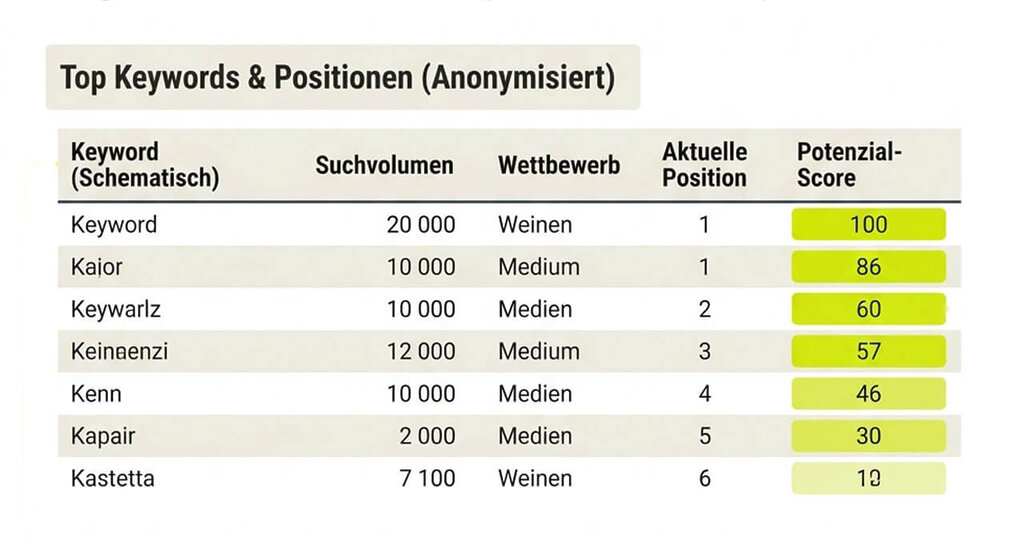 Seo Analyse Keyworts